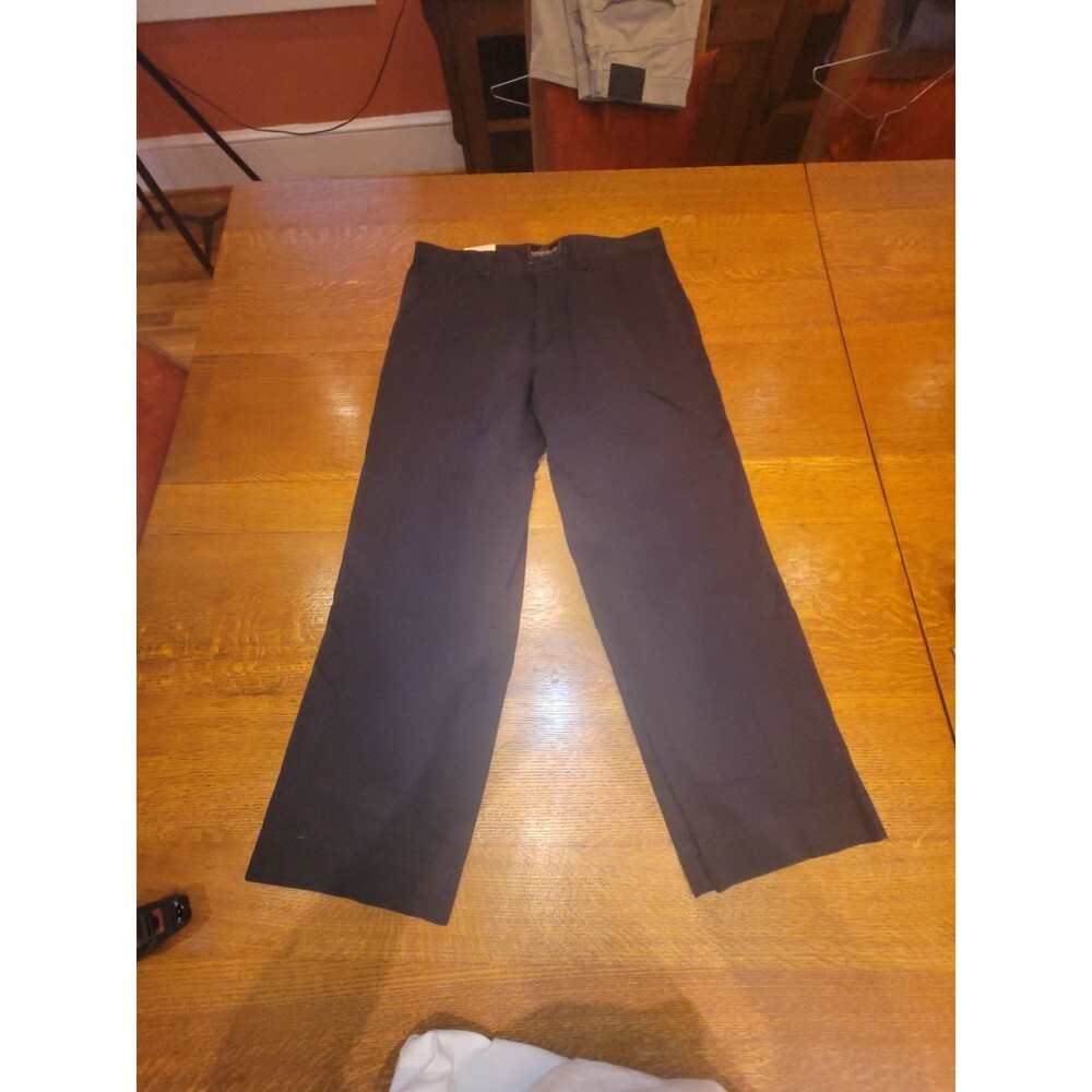 Weatherproof Global Essentials Men's Black Cotton Twill Relaxed Straight Pants